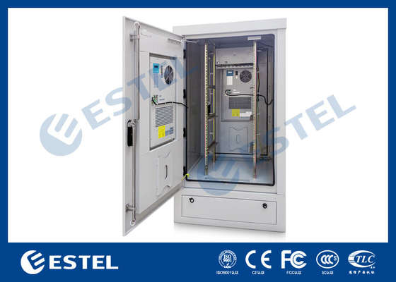 IP55 19&quot; Cabinet extérieur en acier galvanisé de support d'équipement avec le système de refroidissement/PDU