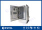 Cabinet extérieur imperméable de télécom d'IP55 16U avec la conception de climatiseur et la serrure anti-vol