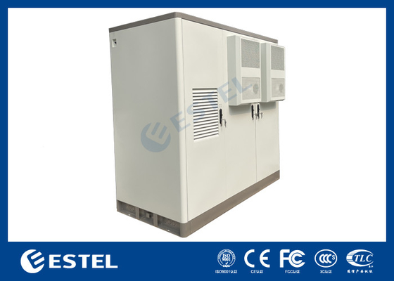 Cabinet de télécommunications à 3 baies en acier galvanisé à double couche avec système de refroidissement de climatiseur isolant