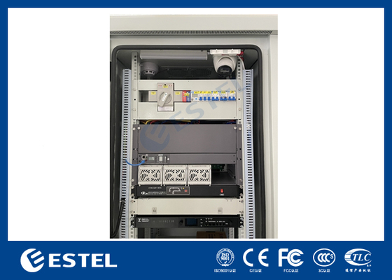 IP55 22U Armoire de batterie extérieure avec système d'alimentation du rectificateur 48VDC 9KW intégré pour les applications de télécommunications