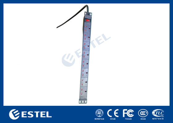 Bloc d'alimentation montable en rack 1U 19 pouces, 8 prises, 13A 230V, PDU de qualité industrielle pour serveur et équipement réseau