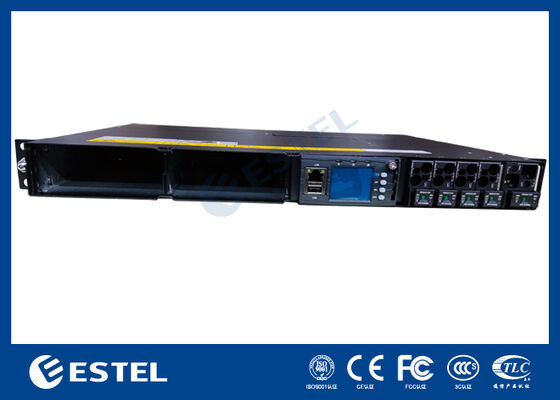 Système d'alimentation en courant continu intégré 1U monté sur un rack avec unité de surveillance des emplacements à double rectificateur RS485 ou interface LAN