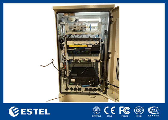 Cabinet de rectificateur de télécommunications extérieur 24U avec distribution d'énergie en courant continu de 18 kW