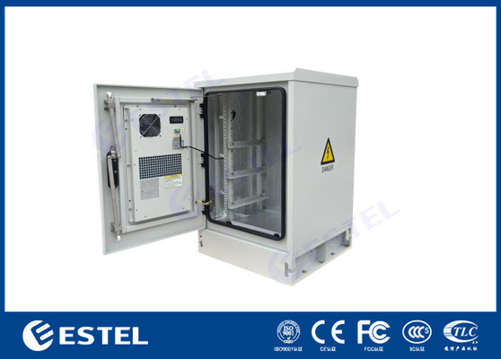 Armoire de télécommunication extérieure en acier galvanisé 16U 19' Rack avec climatiseur IP55