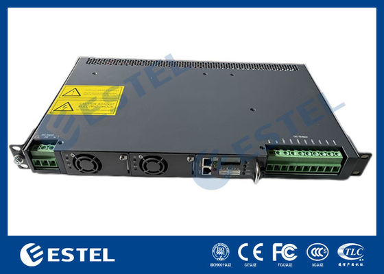 Système d'alimentation CC télécom monté en rack 1U avec distribution intégrée et contrôleur intelligent