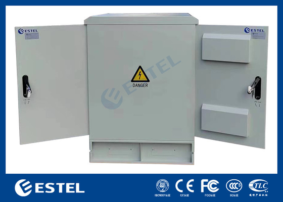 20U Armoire électrique extérieure à porte double avec boîtier de ventilation auxiliaire