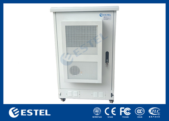 ET8080130A-22U Armoire de télécommunications extérieures avec refroidissement par climatisation et quatre roues