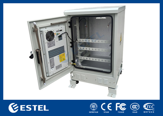Armoire de télécommunications extérieure de 19 pouces avec climatiseur, armoire de données résistante aux intempéries.