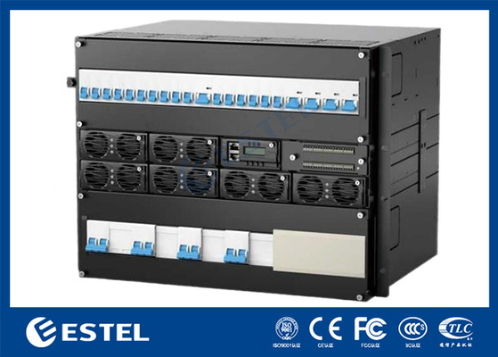 Cabinet de télécommunications à 3 baies en acier galvanisé à double couche avec système de refroidissement de climatiseur isolant