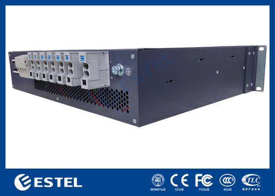 Système de puissance de rectificateur standard de 19 pouces 2U, entrée en courant alternatif et sortie en courant continu pour cabinet télécom