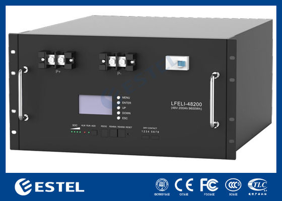 Batterie lithium fer phosphate 48V 200Ah LiFePO4 pour système d'alimentation télécom, armoire extérieure