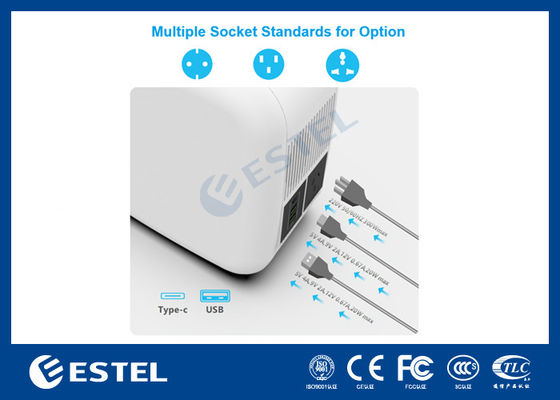 Station d'alimentation portable ESTEL eCandle 1KWH Batterie LiFePO4 Charge solaire Sortie 300W Sauvegarde UPS