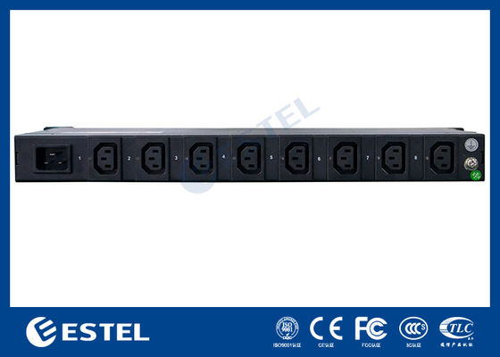 Unité de distribution d'alimentation 200-240VAC 16A, PDU intelligente pour montage en rack avec prise d'entrée C20