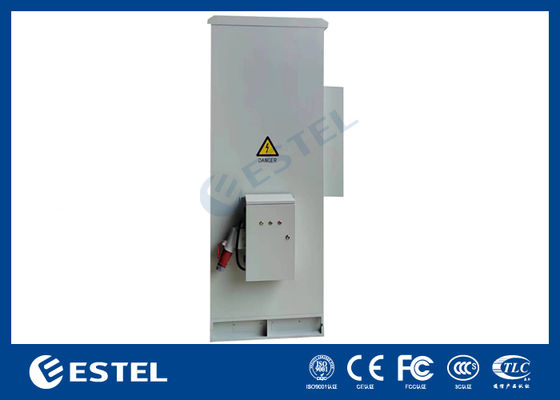 Cabinet de télécommunications extérieur avec PDU et boîte latérale 40U IP55 Niveau de protection 2000W Capacité de refroidissement 220VAC/48VDC Voltage d'entrée