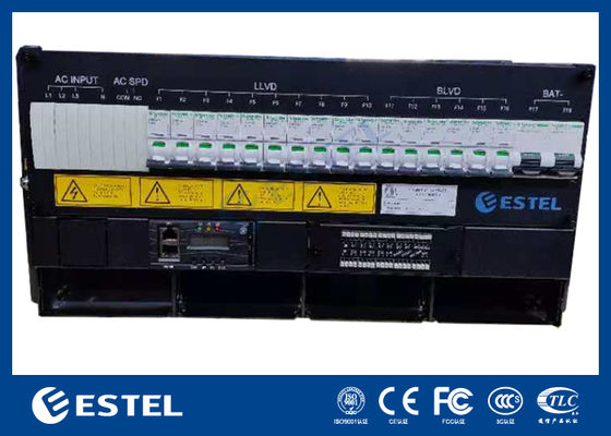 Cabinet de rectificateur de télécommunications extérieur 24U avec distribution d'énergie en courant continu de 18 kW