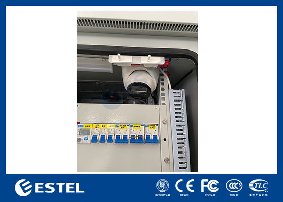 Armoire de télécommunication extérieure en tôle galvanisée avec batterie ATS et caméra pour système d'alimentation télécom