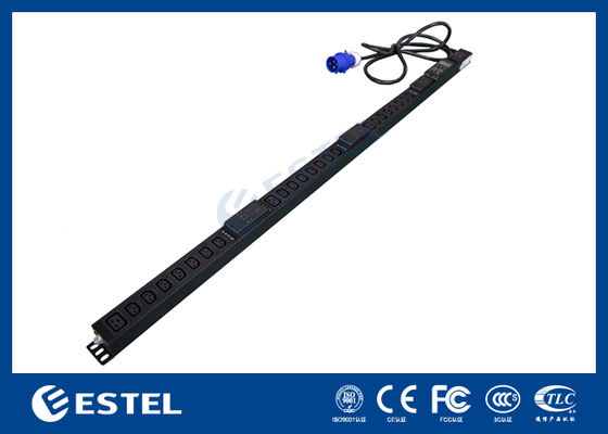Unité de distribution d'énergie intelligente (PDU) avec 8 prises, 16A, 250VAC, communication RS-485