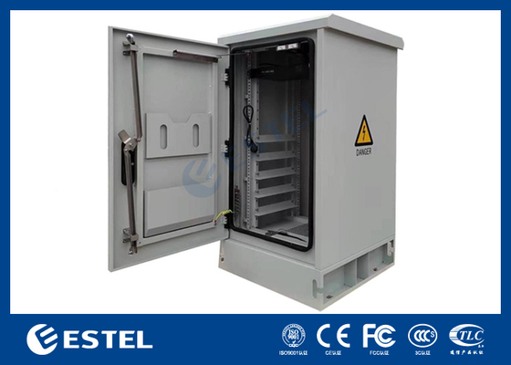 IP55 22U Armoire de batterie extérieure avec système d'alimentation du rectificateur 48VDC 9KW intégré pour les applications de télécommunications