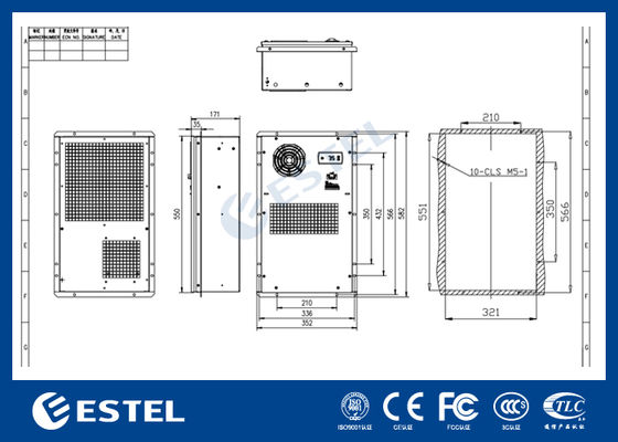 220VAC refroidisseur d'armoire thermoélectrique 300W Solution de climatisation pour petits espaces clos