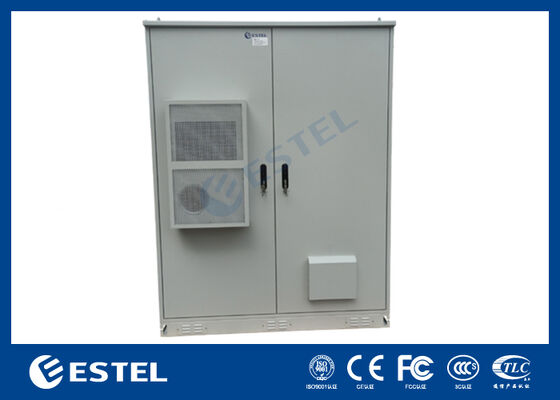 Système d'alimentation télécom IP55 à deux cabines avec deux compartiments de deux rangées pour l'alimentation et la batterie