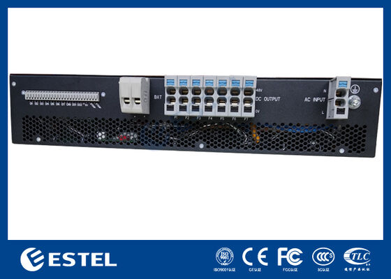 Système d'alimentation en courant continu intégré 1U monté sur un rack avec unité de surveillance des emplacements à double rectificateur RS485 ou interface LAN