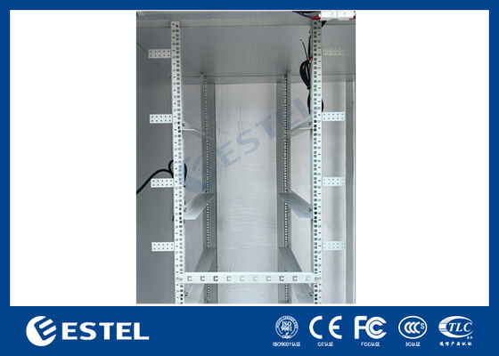 Armoire électrique extérieure IP65 42U à double compartiment, construction en acier inoxydable SUS316