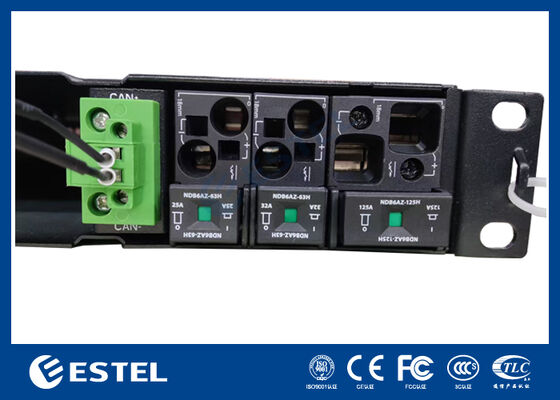 Système d'alimentation CC télécom monté en rack 1U avec distribution intégrée et contrôleur intelligent