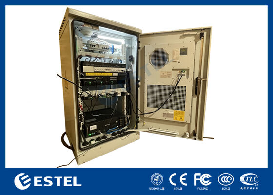 Cabinet de rectificateur de télécommunications extérieur 24U avec distribution d'énergie en courant continu de 18 kW
