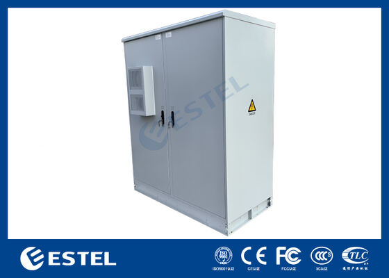 42U Two-Compartment Outdoor Telecom Cabinet 2400×1000×2100mm Single-Wall Enclosure with Battery Compartment