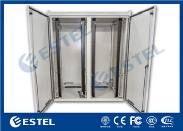 Double compartiment de Cabinet extérieur imperméable de l'électronique avec l'ÉMEU de PDU facultatif