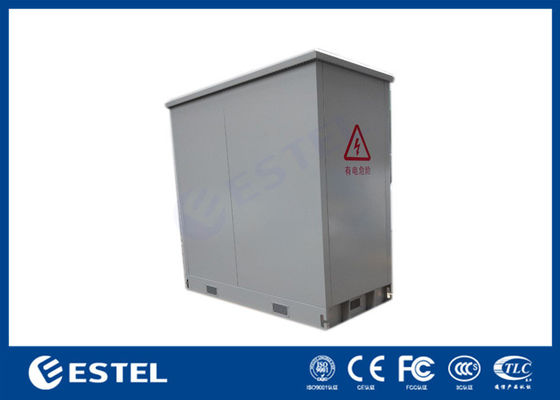 Armoire de télécommunication extérieure à double armoire 48U avec distribution d'alimentation et système de secours