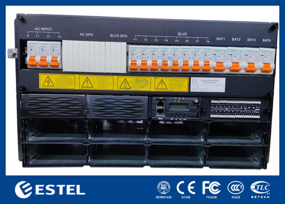 Système d'alimentation redresseur 6U Telecom DC48V avec télécommande intégrée